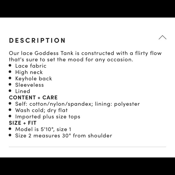 Torrid Black Lace “Goddess” Tank - Picture 5 of 5